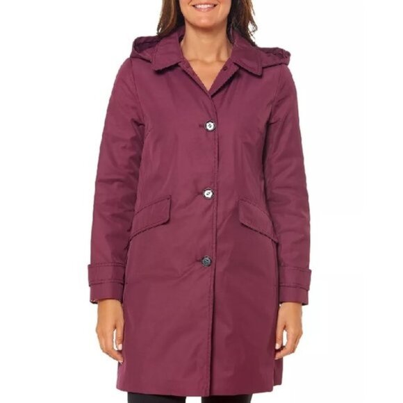 Kate Spade New York Hooded Trench Coat - Picture 1 of 8